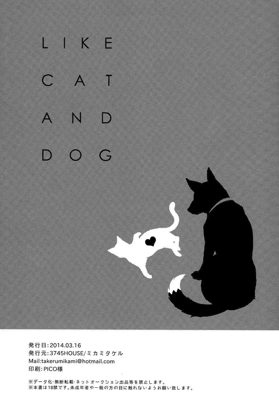 (HaruCC19) [3745HOUSE (MIkami Takeru)] Like cat and dog (Gintama) - Page 33