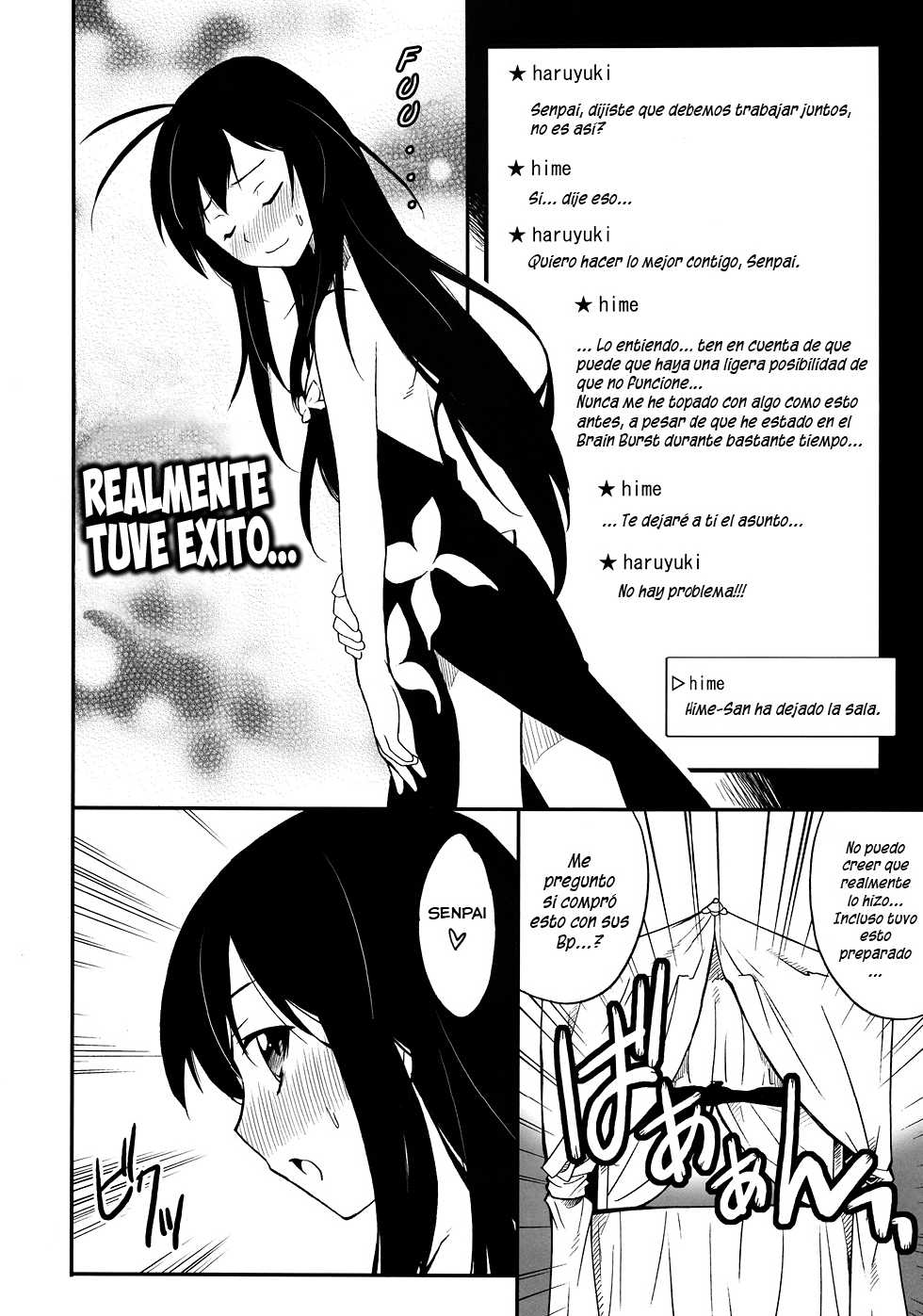 (C82) [P-FOREST (Hozumi Takashi)] Another World ~Sukitokimetokiss~ (Accel World) [Spanish] [XHentai95] - Page 7