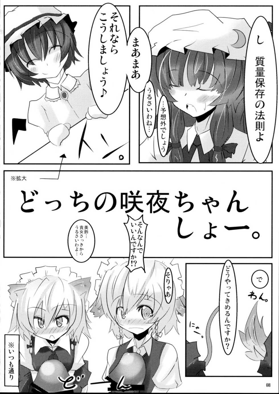 (Kouroumu 4) [Sweet Milk Shake (Tora)] Docchi no Sakuya SHOW Ver.D (Touhou Project) - Page 7