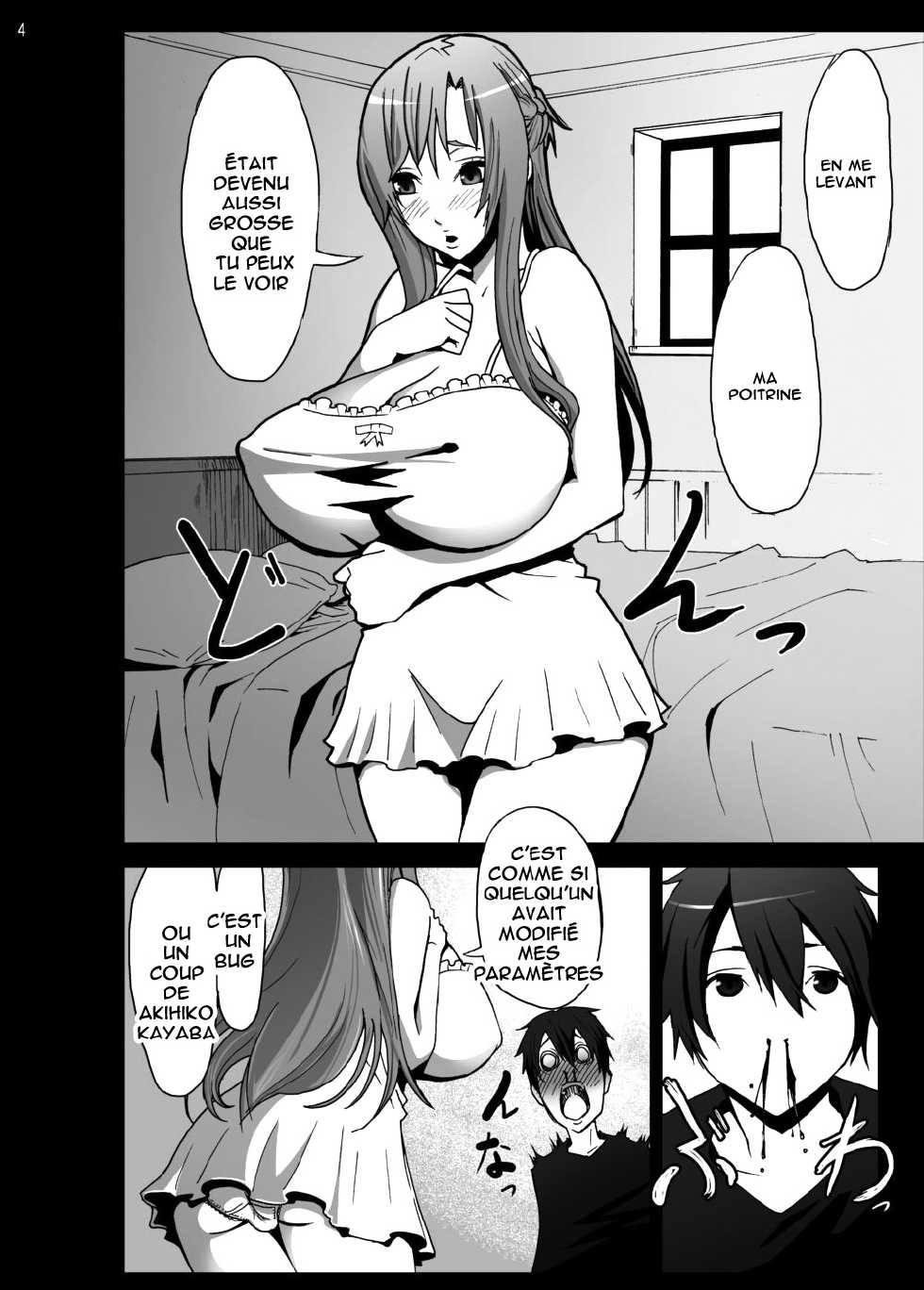 [Studio Nunchaku (Autumm)] Asuna o Bakunyuu ni Shite Mita (Sword Art Online) [French] {Trad Low Cost} [Digital] - Page 3
