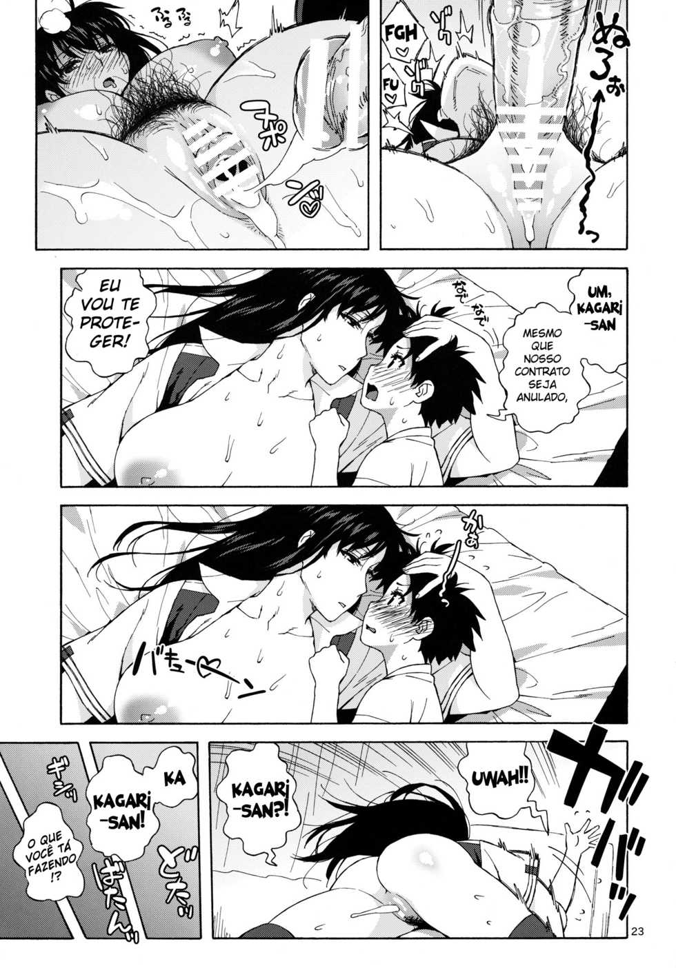 (C84) [666protect (Jingrock)] Doushichattano? Kagari-san | What Did I Do, Kagari-san? (Witch Craft Works) [Portuguese-BR] [hentaidarking.net] - Page 22