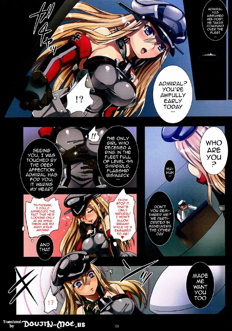 (COMIC1☆8) [Modae Tei (Modaetei Anetarou, Modaetei Imojirou)] Haramase Collection 3 ~Saiminjutsu de Kokusai Kekkon Teitoku kara Bismarck wo Netori Choukyou~ (Kantai Collection) [English] {doujin-moe.us} - Page 3