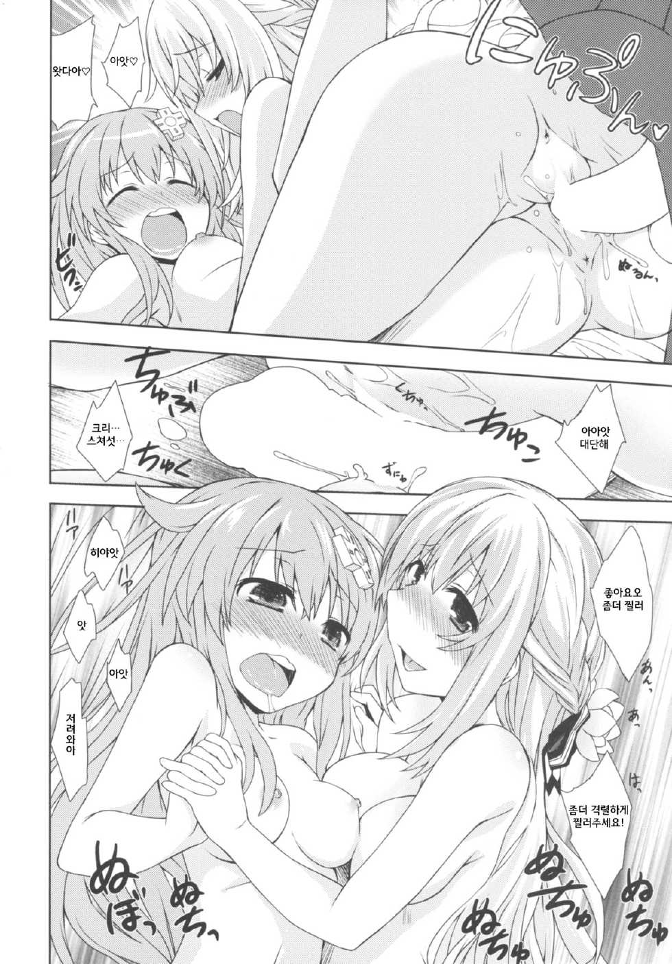 [True RIDE (Shinjitsu)] Choujigen Megamix! 2 SISTERS INVITATION - megamisama shimai to SEX in LeanBox (Hyperdimension Neptunia)  [Korean]  [버섯] [Digital] - Page 19