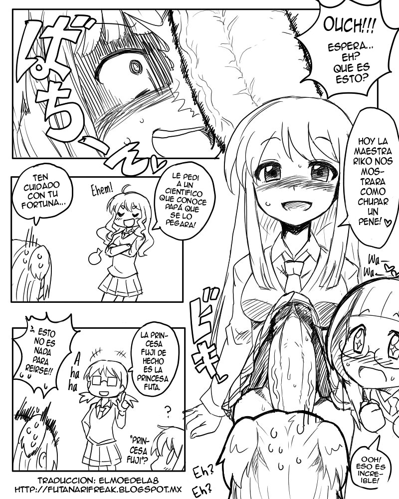 [Kitsune Tsuki] Chinpo Shaburi no Ren'ai Kenkyuu | Dick-Sucking Love Study (Love Lab) [Spanish] {ElMoeDela8} - Page 1