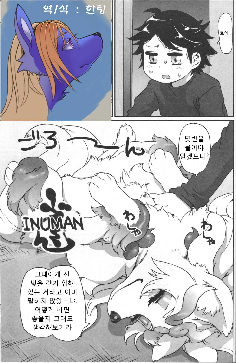 (C85) [Mayoineko (Nezumin)] INUMAN (Kemokko Lovers 4) [Korean] - Page 1