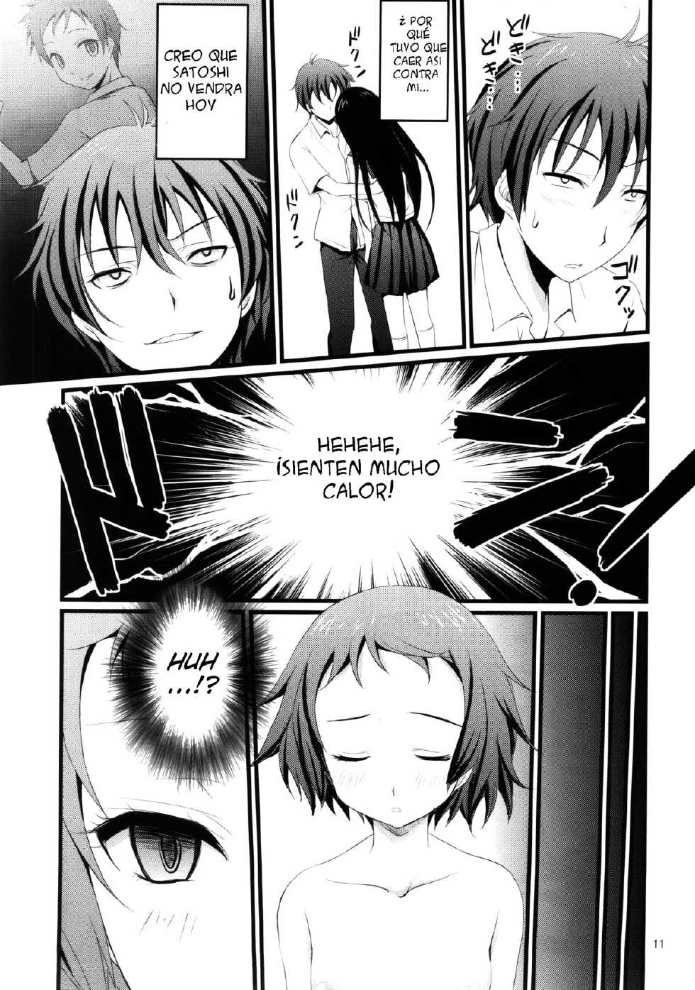 (C82) [Magudara Kaihou Doumei (Tsukuyomi Sazin)] Watashi Saimin ni Kakarimasu | ¡He sido hipnotizada! (Hyouka) [Spanish] {Mind Breaker} - Page 10