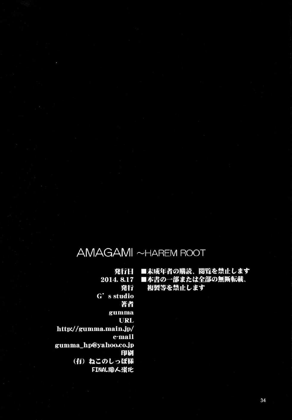 (C86) [G's Studio (Kisaragi Gunma)] AMAGAMI ~HAREM ROOT (Amagami) [Chinese] [final個人漢化] - Page 34