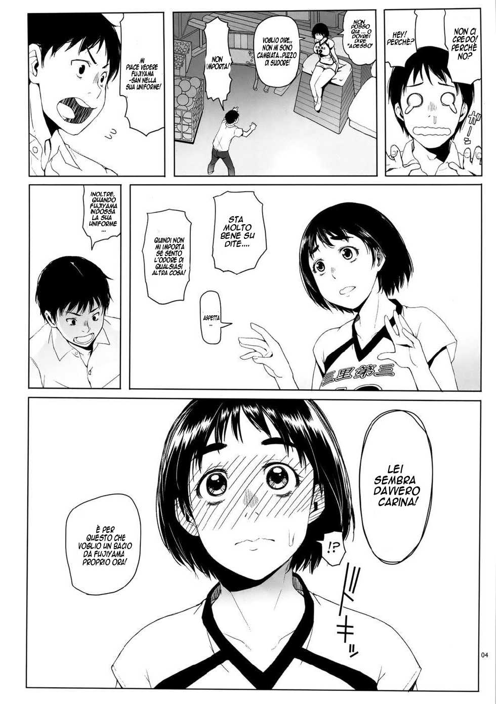 (C86) [Asaki Blog Branch Office (Asaki Takayuki)] Fujiyama-san no Hatsujouki (Fujiyama-san wa Shishunki) [Italian] [World Hentai Ita] - Page 4