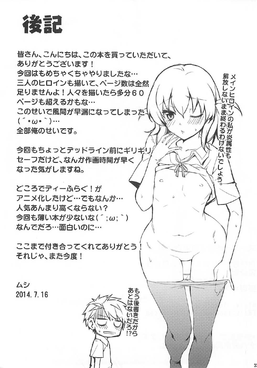(C86) [Mugen Jirai (Mushi)] Super Taikan Ero Sugoroku Sakusen (D-Frag!) - Page 32