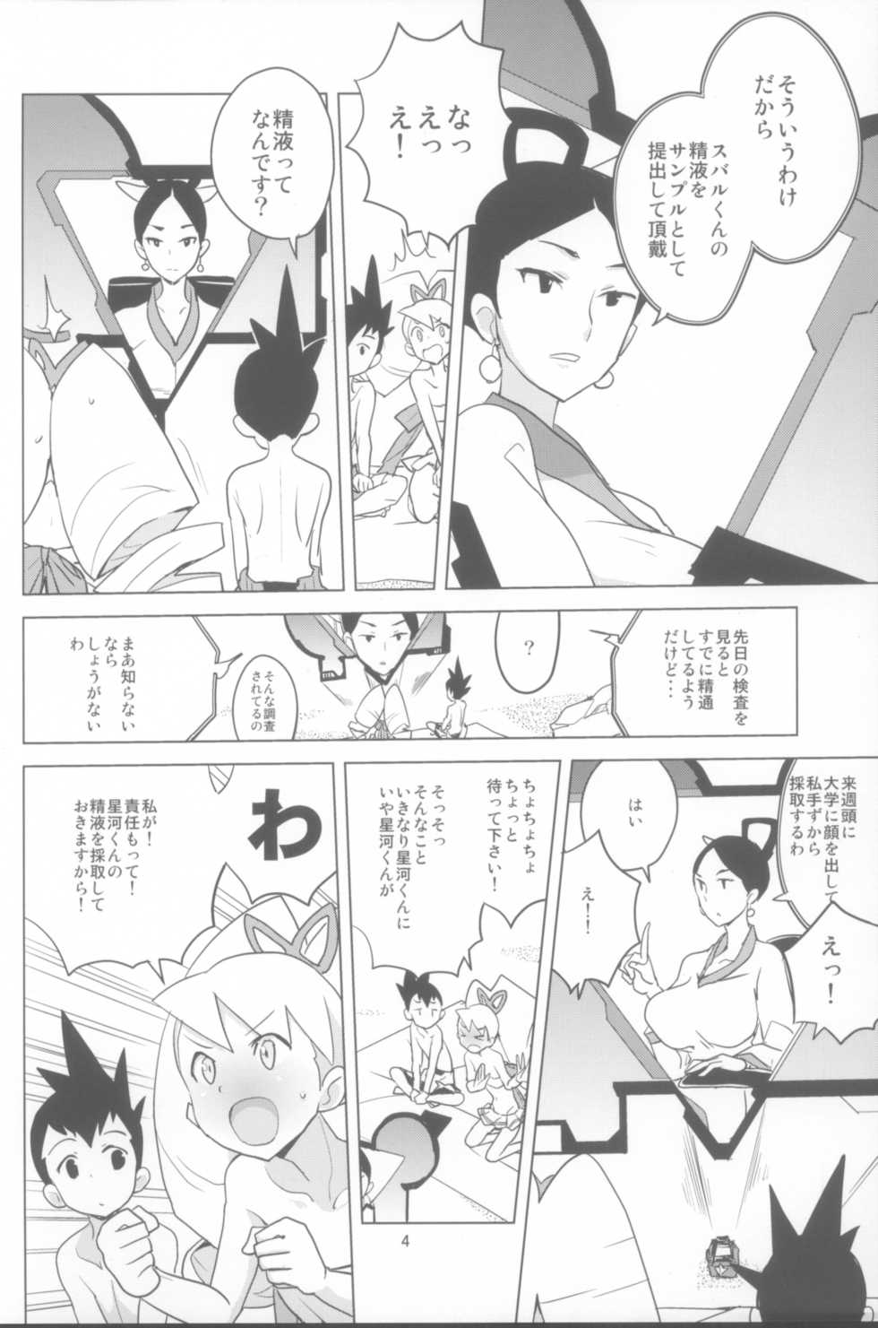 (C86) [Zenra Restaurant (Heriyama)] LUNATIC SUMMER (Mega Man Star Force) - Page 4