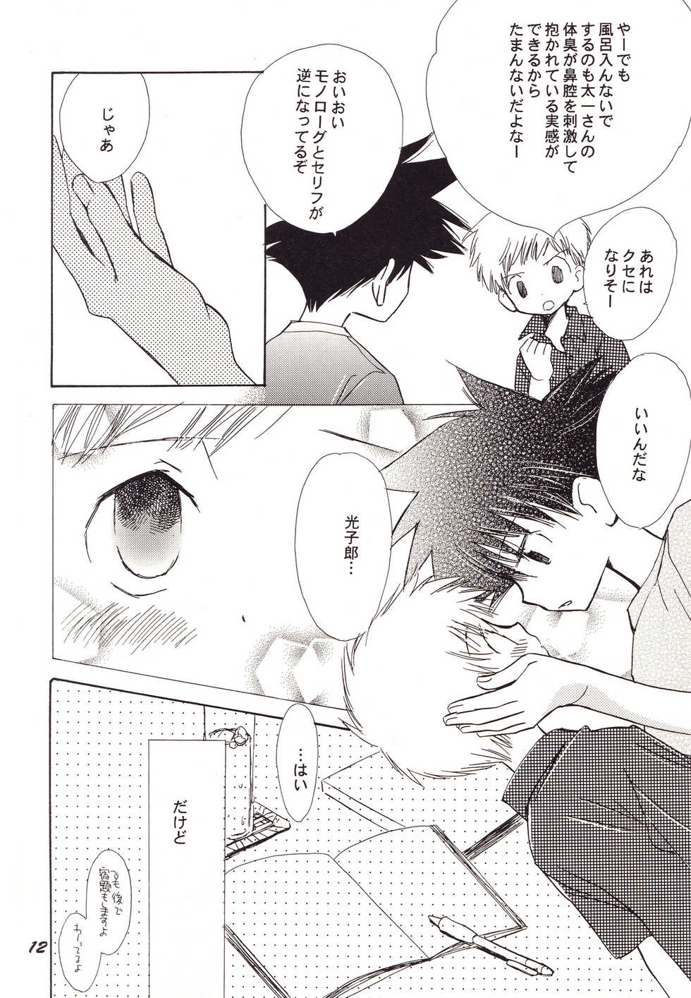 (C60) [SUMMER CHILD (Gin Kemeko)] Acchi Muite Hoi Kocchi Muite Chu (Digimon Adventure) - Page 12