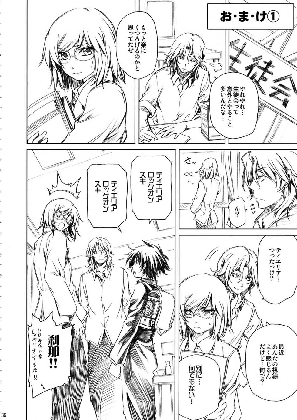 (C75) [OMEGA 2-D] Shiritsu Toremi Gakuen Honoo no Kainyu Tenkousei Second Season (Gundam00) - Page 36