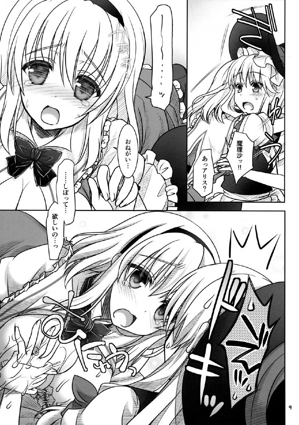 (C86) [Iiwake-Gaisya (Shigemiya Kyouhei)] Marisa to Alice ga…! (Touhou Project) - Page 8