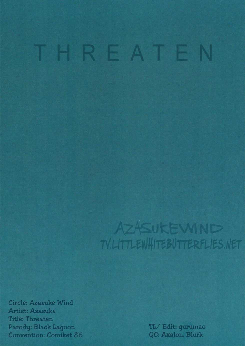 (C86) [Azasuke Wind (AZASUKE)] THREATEN (Black Lagoon) [English] =TV= - Page 26