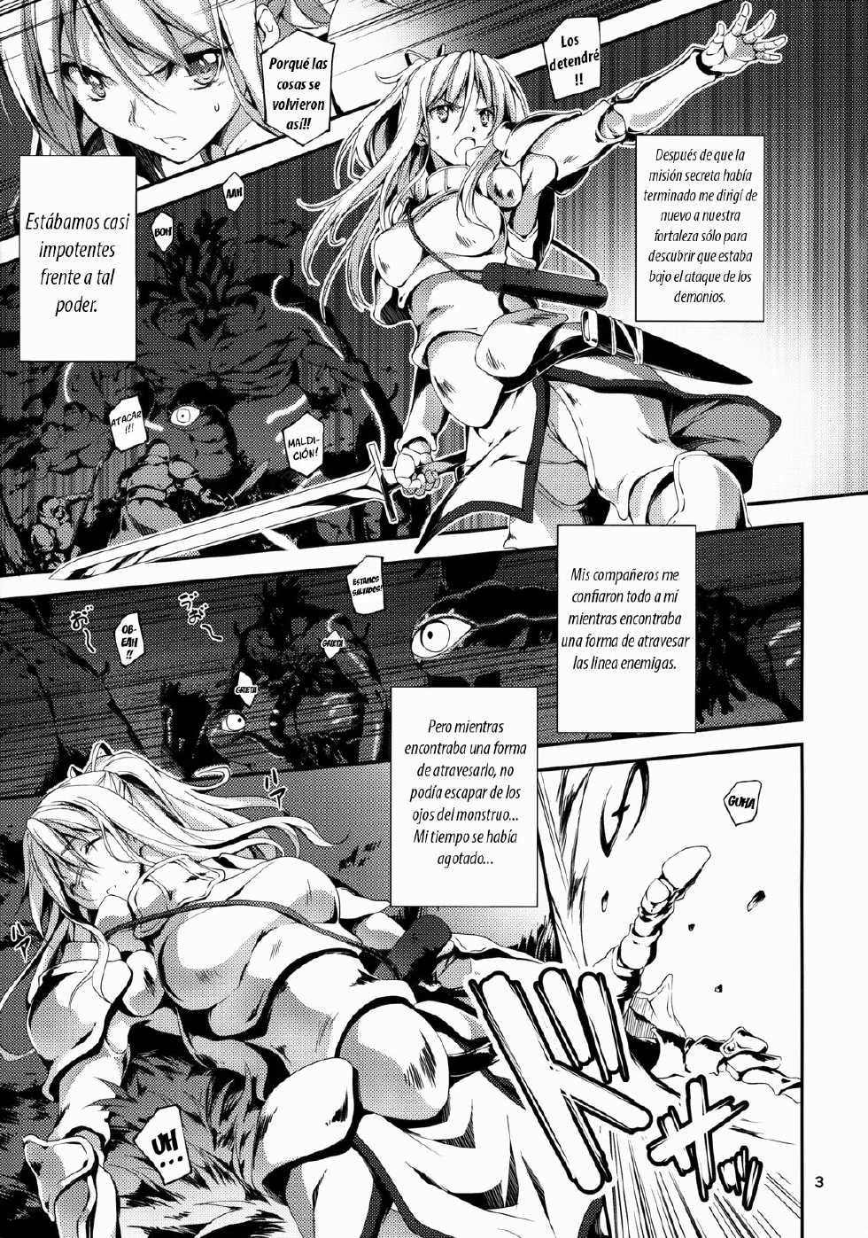 (COMIC1☆8) [Kikurage-ya (Kikurage)] Kuro no Ryman to Kishi Yufia | El Hombre salario de negro y la caballero Yufia [Spanish] [Devil-Zombie] - Page 5