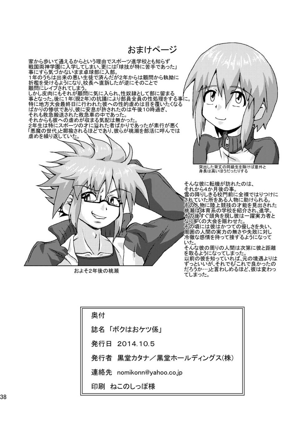 [Kurodou Holdings "Kabu" (Kurodou Katana)] Boku wa Oketsu Gakari [Digital] - Page 38