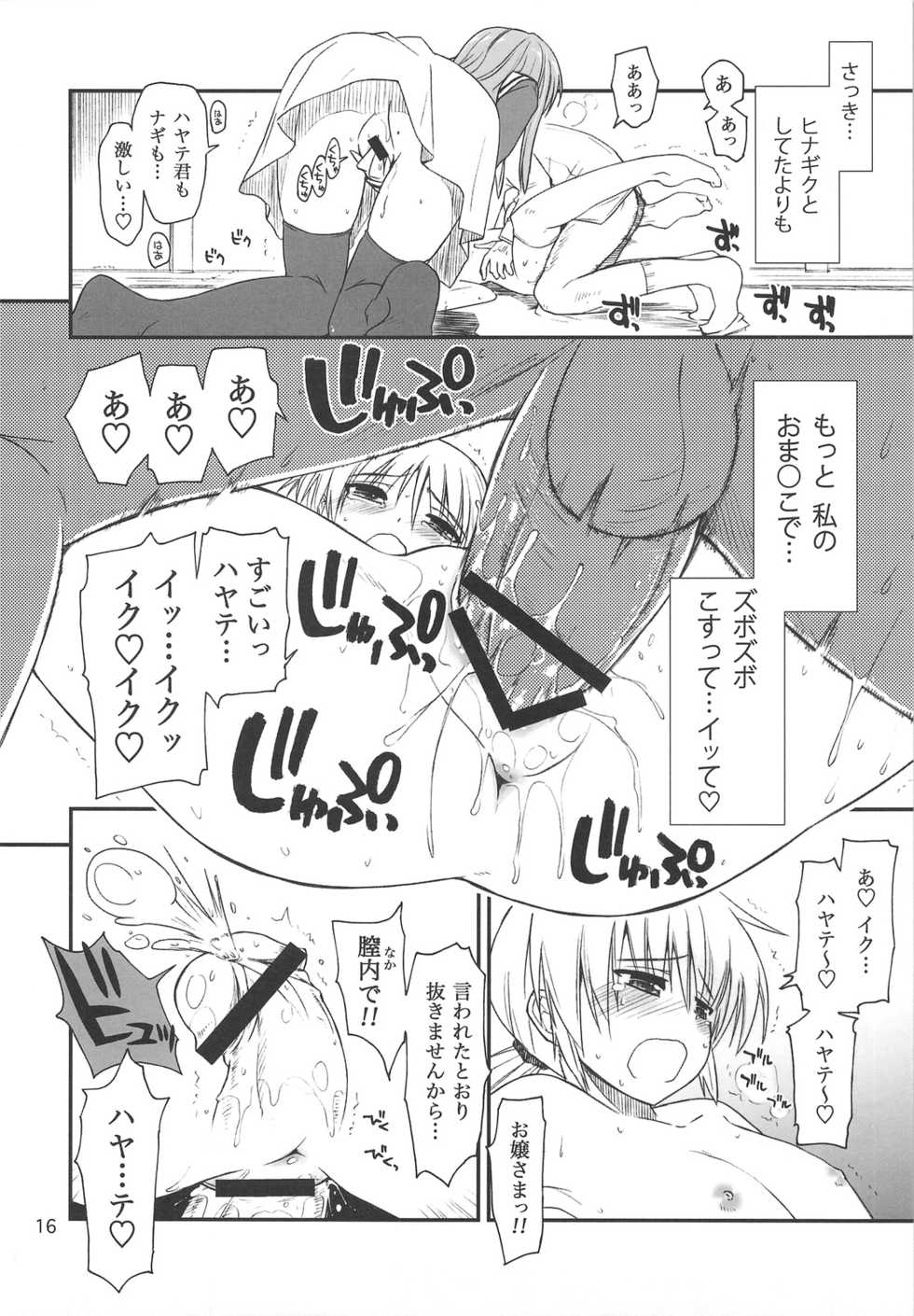 (C75) [GiriGiri Nijiiro (Kamino Ryu-ya)] Nanoda!!! + Omake (Hayate no Gotoku) - Page 15