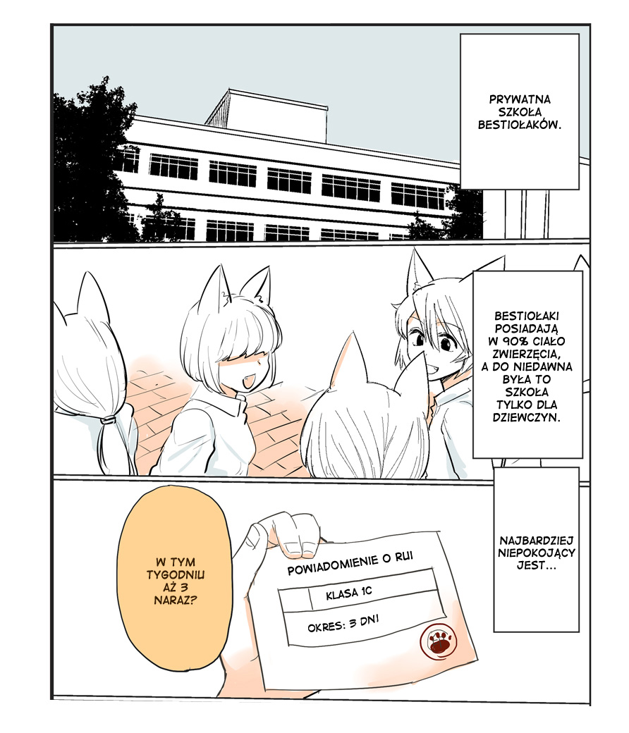 [Kireina Mochi] Shiritsu Kemono Gakuen | Private Beast Academy [Polish] [Nyan] [Decensored] - Page 2