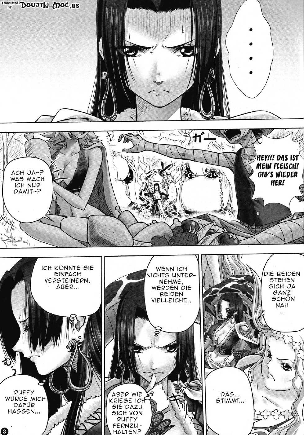 (C84) [Mikenekodou (Muten)] Hebi Hime-sama to Warui Mushi (One Piece) [German] {Haigen} - Page 2