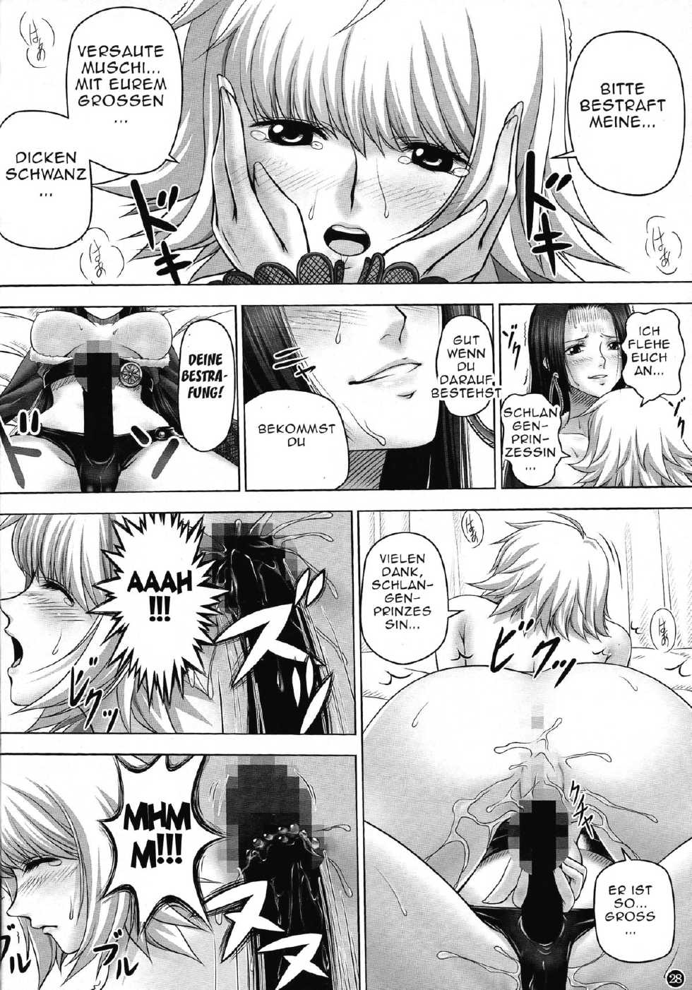(C84) [Mikenekodou (Muten)] Hebi Hime-sama to Warui Mushi (One Piece) [German] {Haigen} - Page 27
