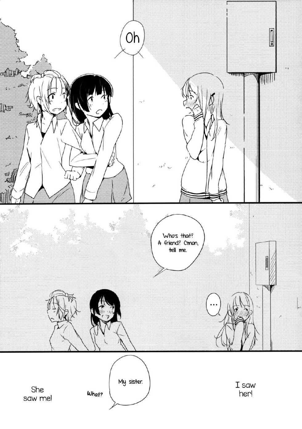 (COMITIA108) [G-complex (YUI_7)] Ikujinashi Yomi to Mahiru to Mia | Coward Yomi, Mahiru, and Mia [English] [Yuri-ism] - Page 12