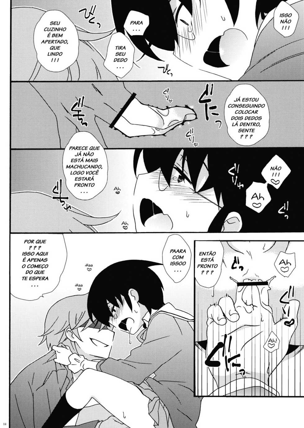 (C80) [Nananachu (Suzubiru)] Tousaku Josou Hentai Otoko ni Koishiteru. (The World God Only Knows) [Portuguese-BR] [LIANEF] - Page 13