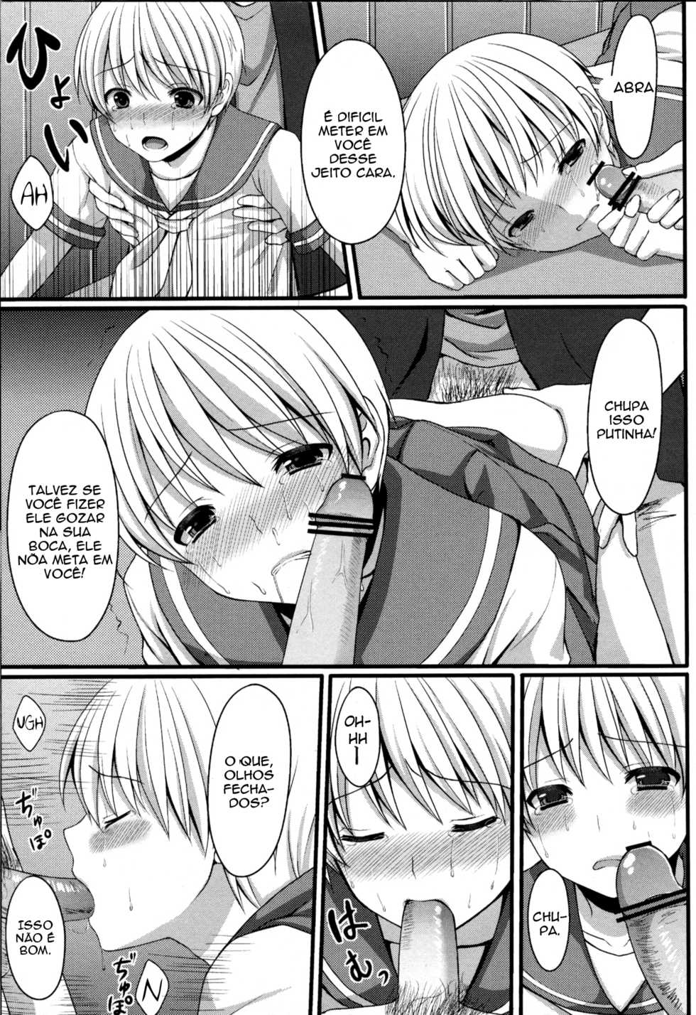 [Tottototomekichi (Tomekichi, Amami Ryouko)] Shounen ni Josousasete Ijimete Mita | Vamos Fazer Ele se Vestir de Garota e Forçar Ele a Fazer Sexo Conosco [Portuguese-BR] [ShotaconLegacy] - Page 8