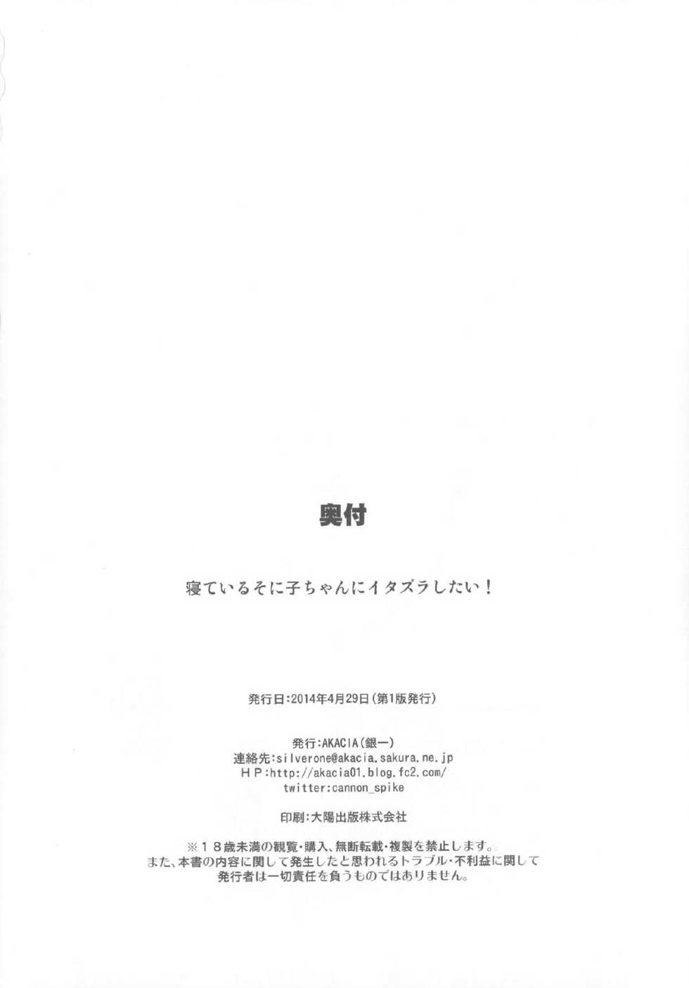(COMIC1☆8) [AKACIA (Ginichi)] Neteiru Sonico-chan ni Itazura shitai! (Super Sonico) - Page 21