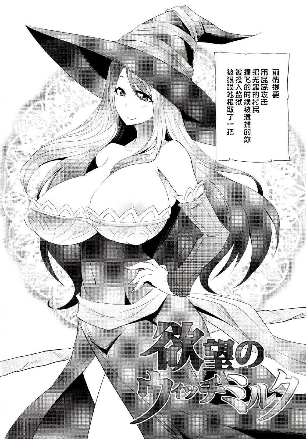 (C85) [Gravi-dan (Kobayashi Tetsuya)] Yokubou no Witch's Milk (Dragon's Crown) [Chinese] [脸肿汉化组] - Page 5