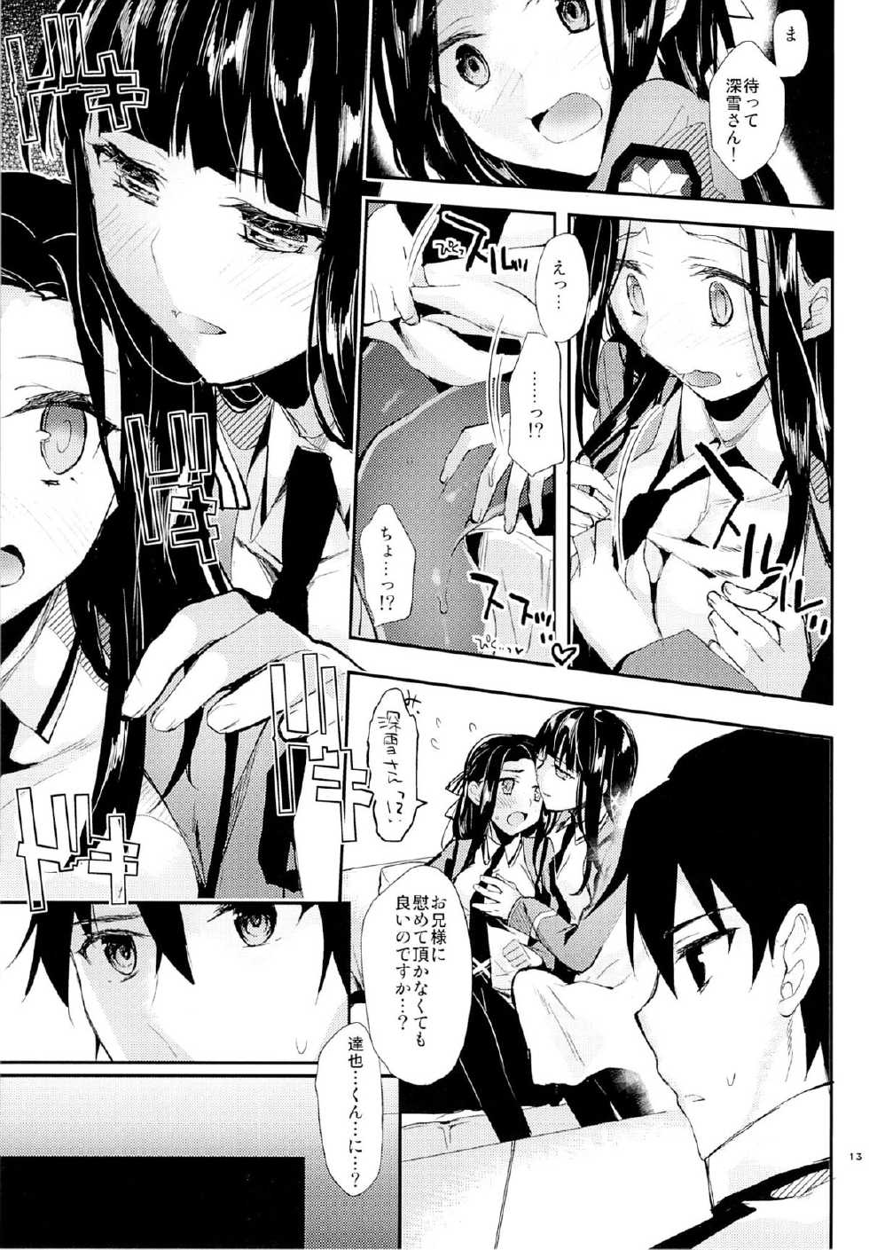 (C87) [Kawaisounako (Yuyu, Ichino)] Deep Snow 6 (Mahouka Koukou no Rettousei) - Page 11