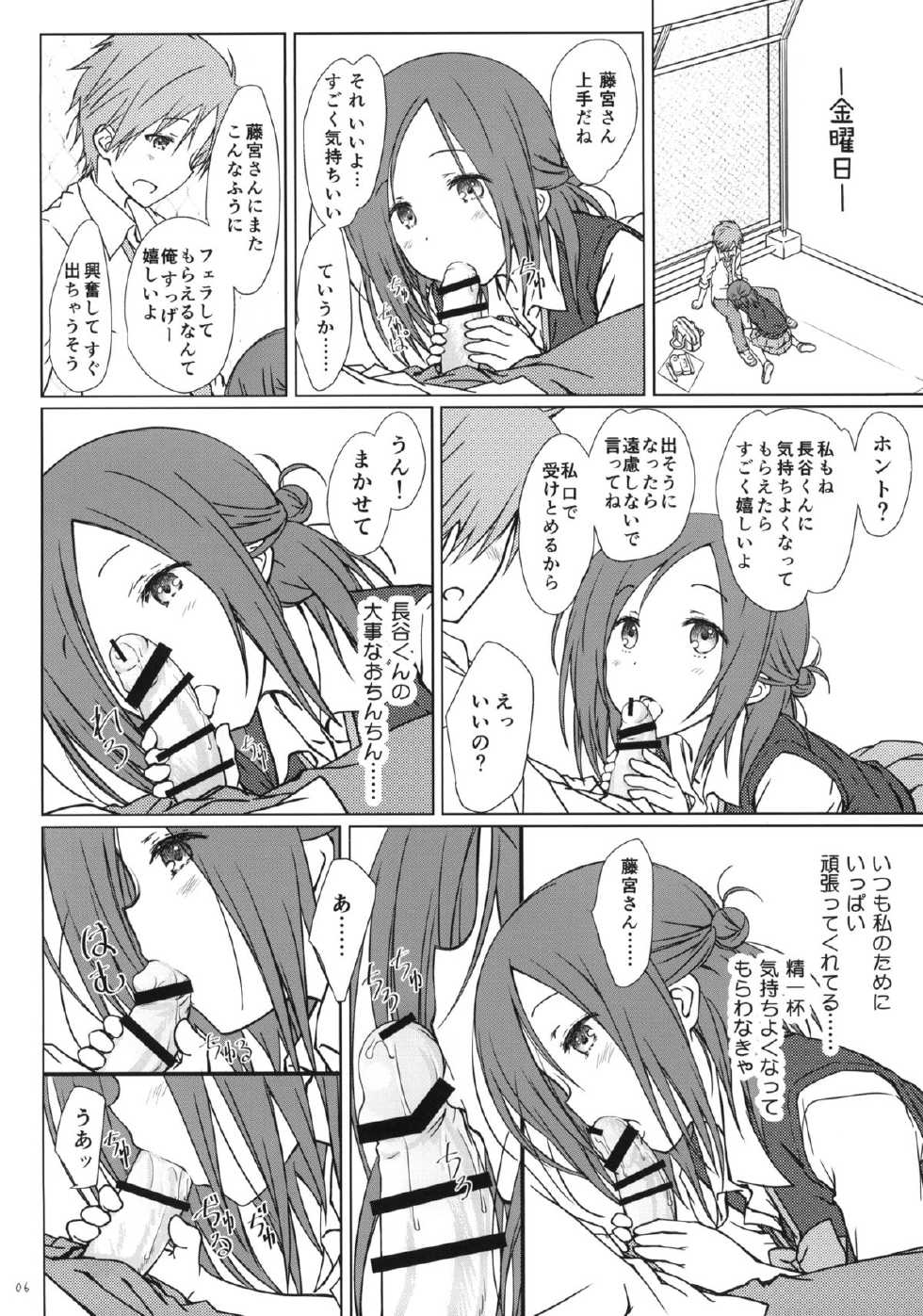 (C87) [Super Flat Lolinitron (Focke Wolf)] "Tomodachi to no Sex no Tsuzuki." (One Week Friends) - Page 5