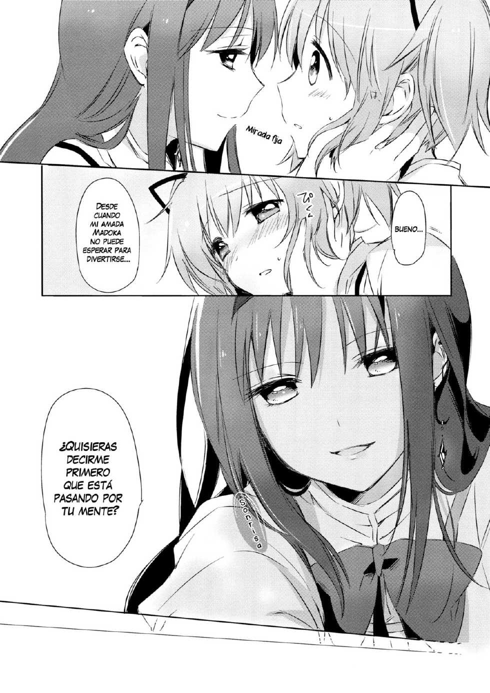 (Mou Nanimo Kowakunai 14) [CITRON (Yamada Ako)] Himitsu no Hanashi o Kikitai Soudesu | Ella debe querer escuchar una historia secreta (Puella Magi Madoka Magica) [Spanish] [HellStone no Fansub] - Page 6