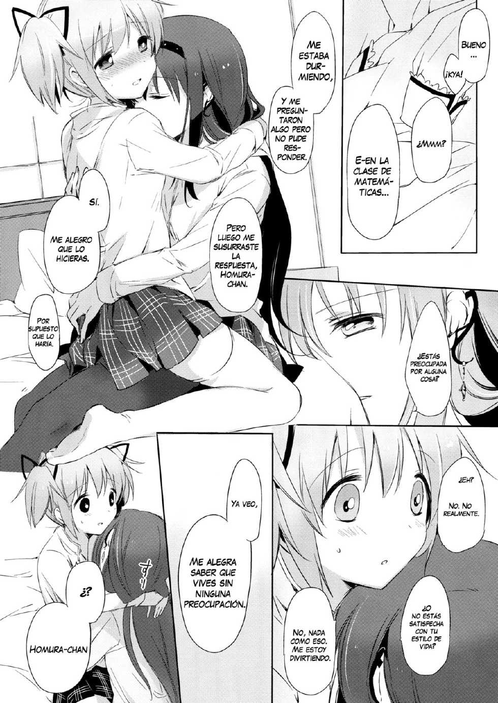 (Mou Nanimo Kowakunai 14) [CITRON (Yamada Ako)] Himitsu no Hanashi o Kikitai Soudesu | Ella debe querer escuchar una historia secreta (Puella Magi Madoka Magica) [Spanish] [HellStone no Fansub] - Page 7