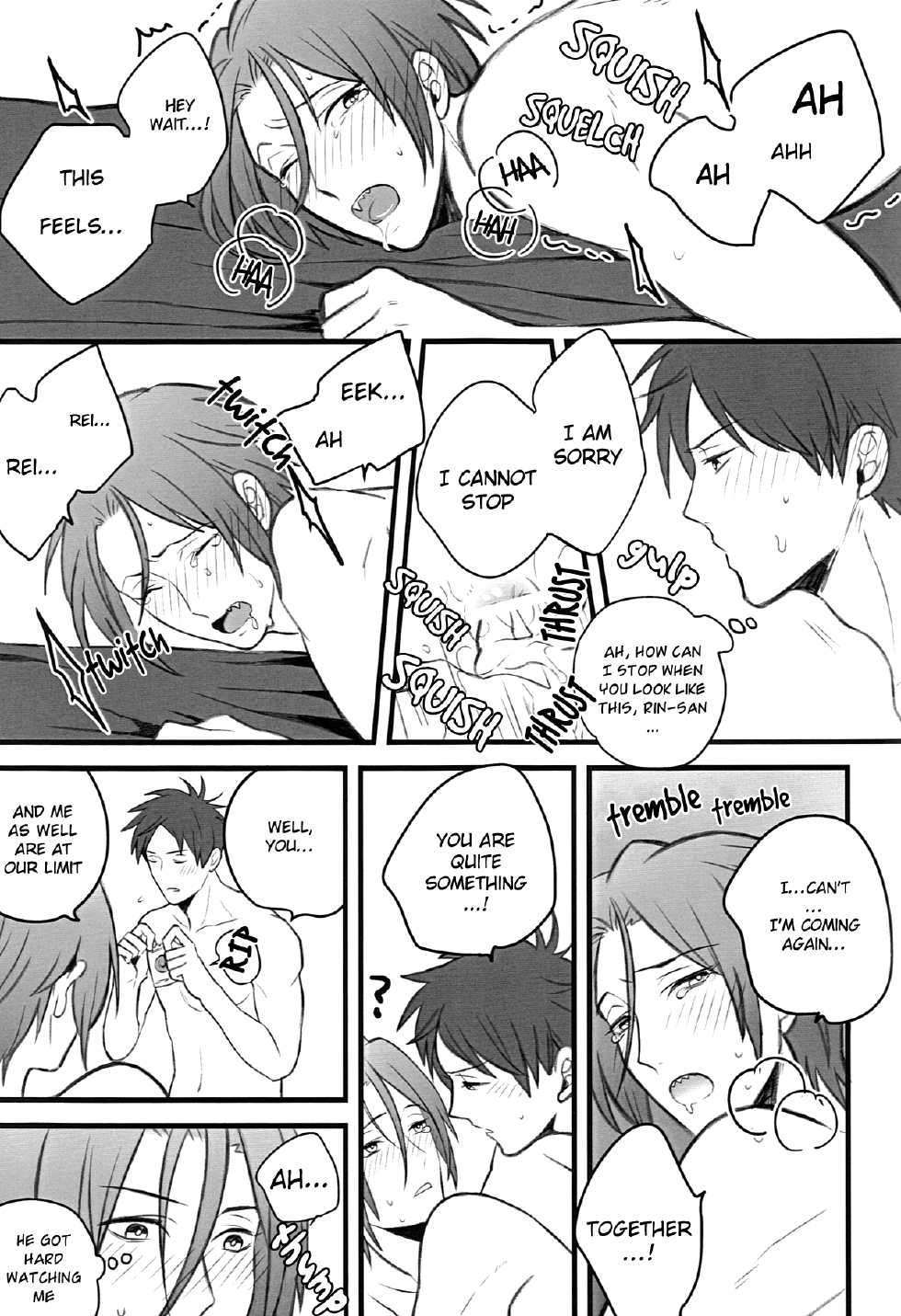 (Renai Jaws 3) [serval cat (Saba)] Rironteki Shikou ga Ushinawareru hi Rironteki na Youin (Free!) [English] [ebil_trio] - Page 13