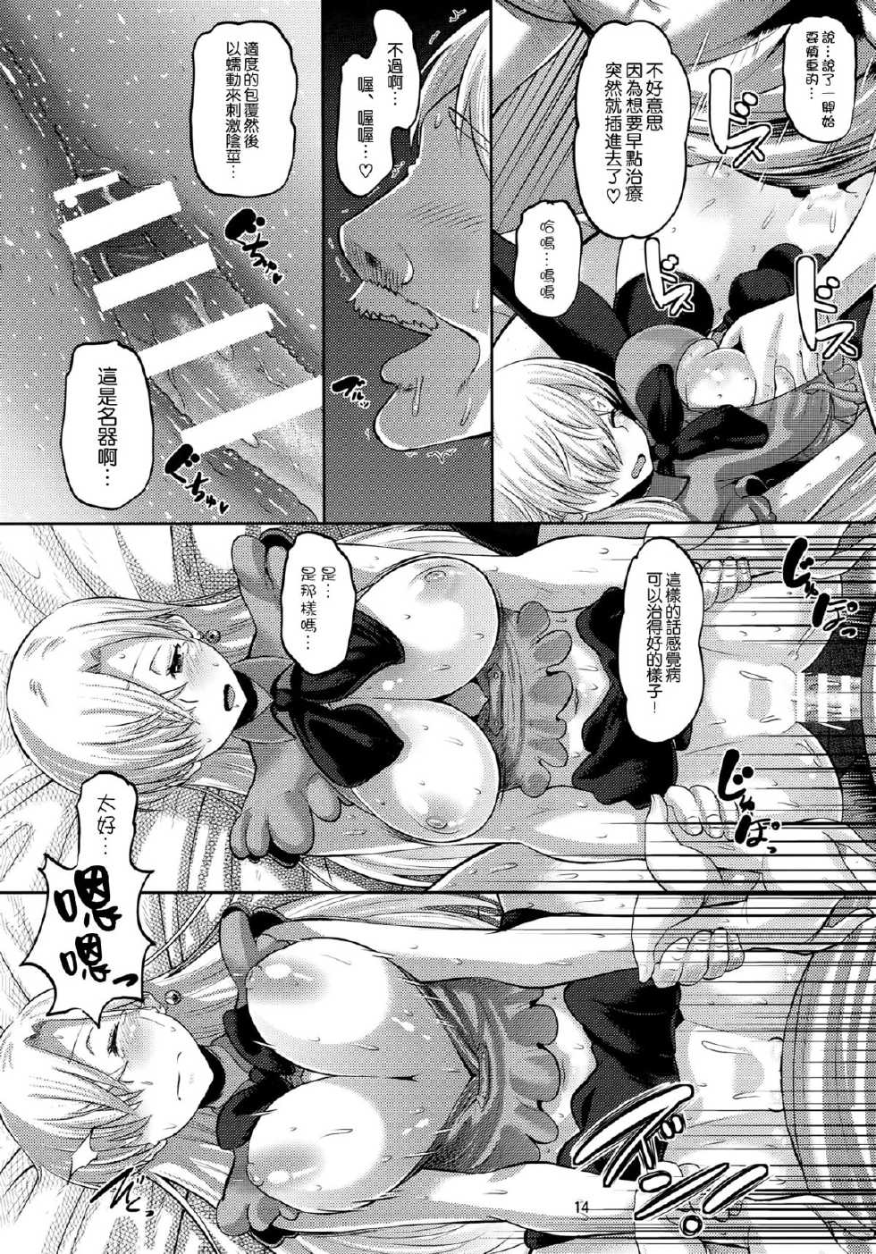 (C87) [AMP (Norakuro Nero)] Damasare Oujo Elizabeth (Nanatsu no Taizai) [Chinese] [空気系☆漢化] - Page 14