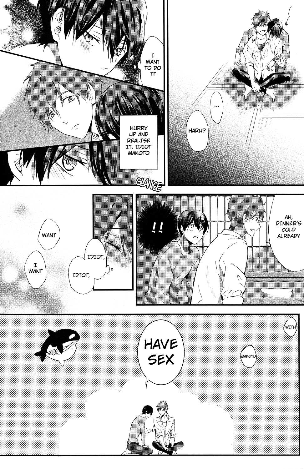 (SPARK9) [Hinan Kaishuuoke (Mina)] Makoto Nara Taberarete mo Ii yo | If it's Makoto, I don't mind being eaten (Free!) [English] [Milollita] [Decensored] - Page 17