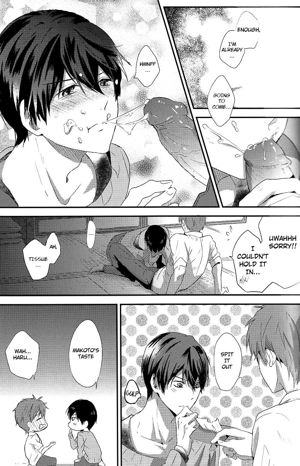 (SPARK9) [Hinan Kaishuuoke (Mina)] Makoto Nara Taberarete mo Ii yo | If it's Makoto, I don't mind being eaten (Free!) [English] [Milollita] [Decensored] - Page 24