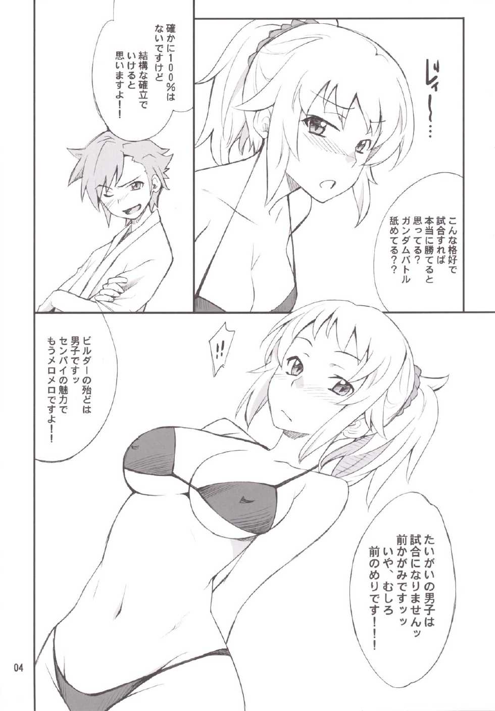 (C87) [P-FOREST (Hozumi Takashi)] Buchou Ganbaru (Gundam Build Fighters Try) - Page 3
