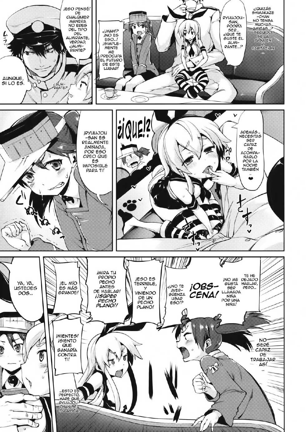 (C85) [Mochi-ya (Karochii)] Koisuru Shimakaze-chan to Hentai Teitoku 2 (Kantai Collection -KanColle-) [Spanish] [Taidana] - Page 6