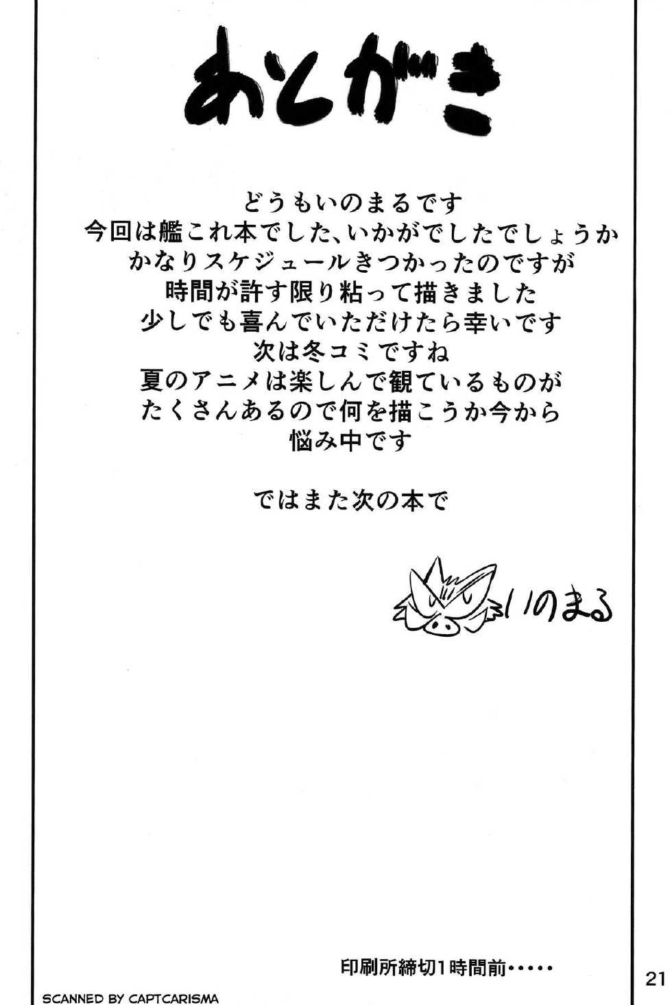 (C86) [High Thrust (Inomaru)] Teitoku no Fudeoroshi wa Kirishima to Haruna ni Omakase (Kantai Collection -KanColle-) - Page 21
