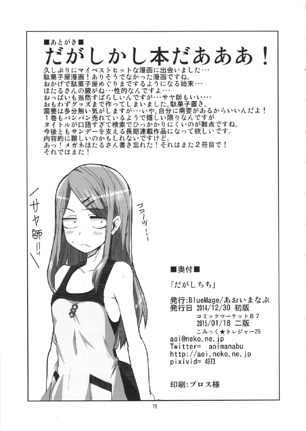 (CT25) [BlueMage (Aoi Manabu)] Dagashi Chichi (Dagashi Kashi) - Page 16