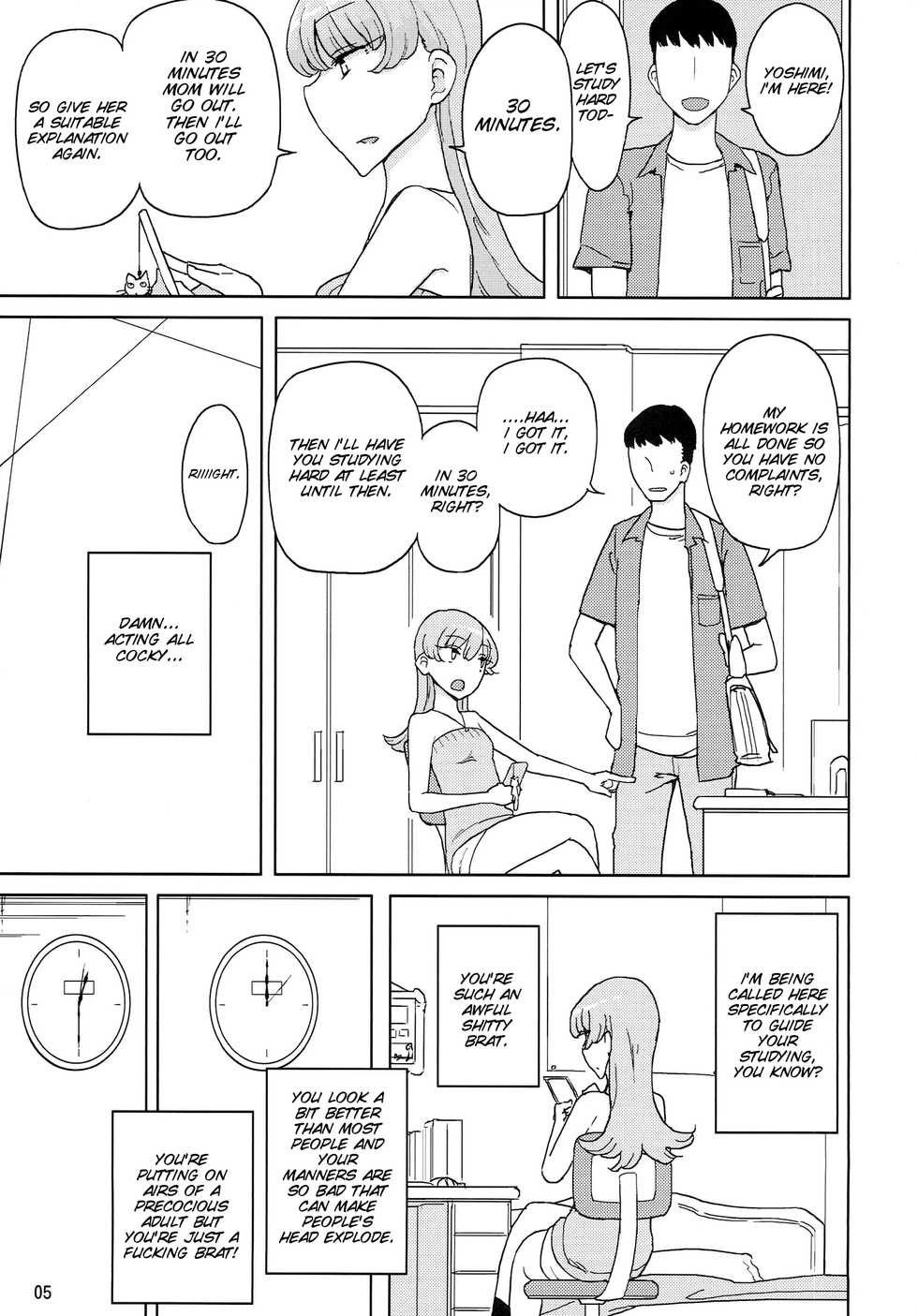 (C87) [Semimogura (Yoshiie)] Saimin Katei-kyoushi no Inkou [English] [SMDC] - Page 5