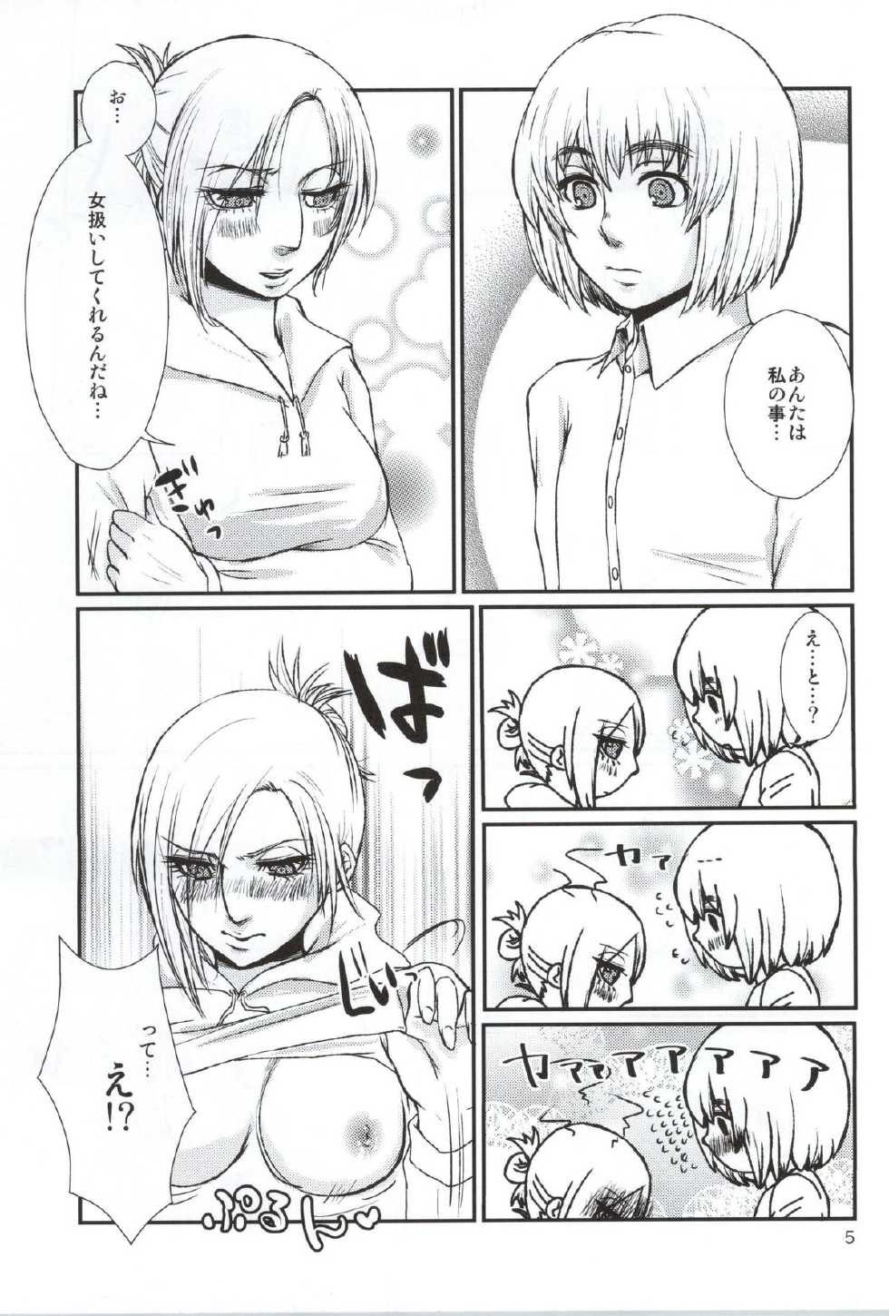 (C86) [Empty Room (Sanada)] Lion sudden change (Shingeki no Kyojin) - Page 4