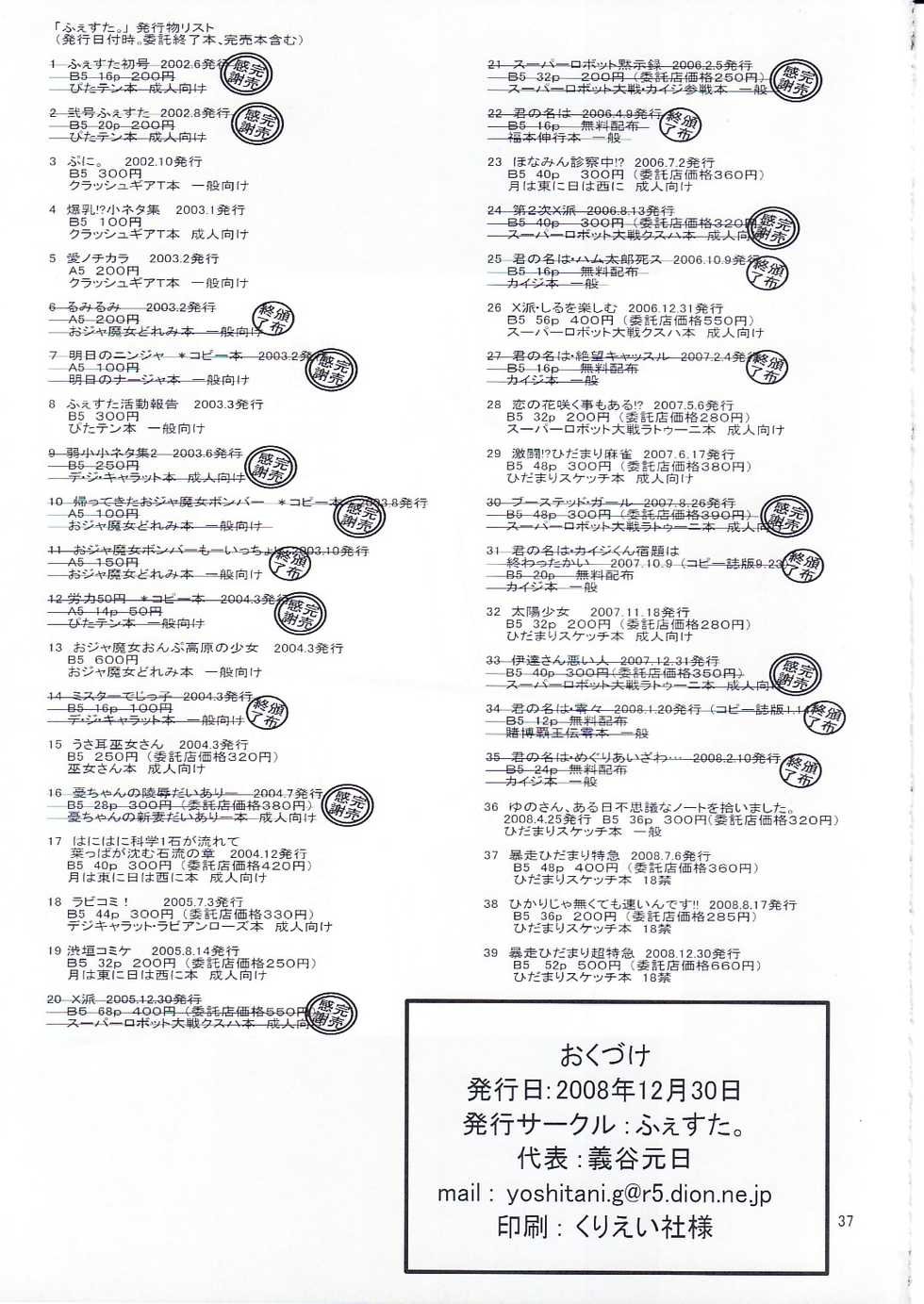 (C75) [FESTA. (Yoshitani Ganjitsu)] Bousou Hidamari Choutokkyuu (Hidamari Sketch) - Page 36