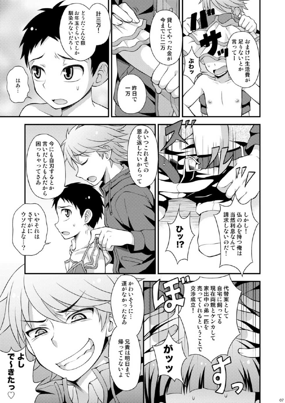 [Datsuryoku Kenkyuukai (Kanbayashi Takaki)] Aniki ni Urarete Hitobanjuu [Digital] - Page 7