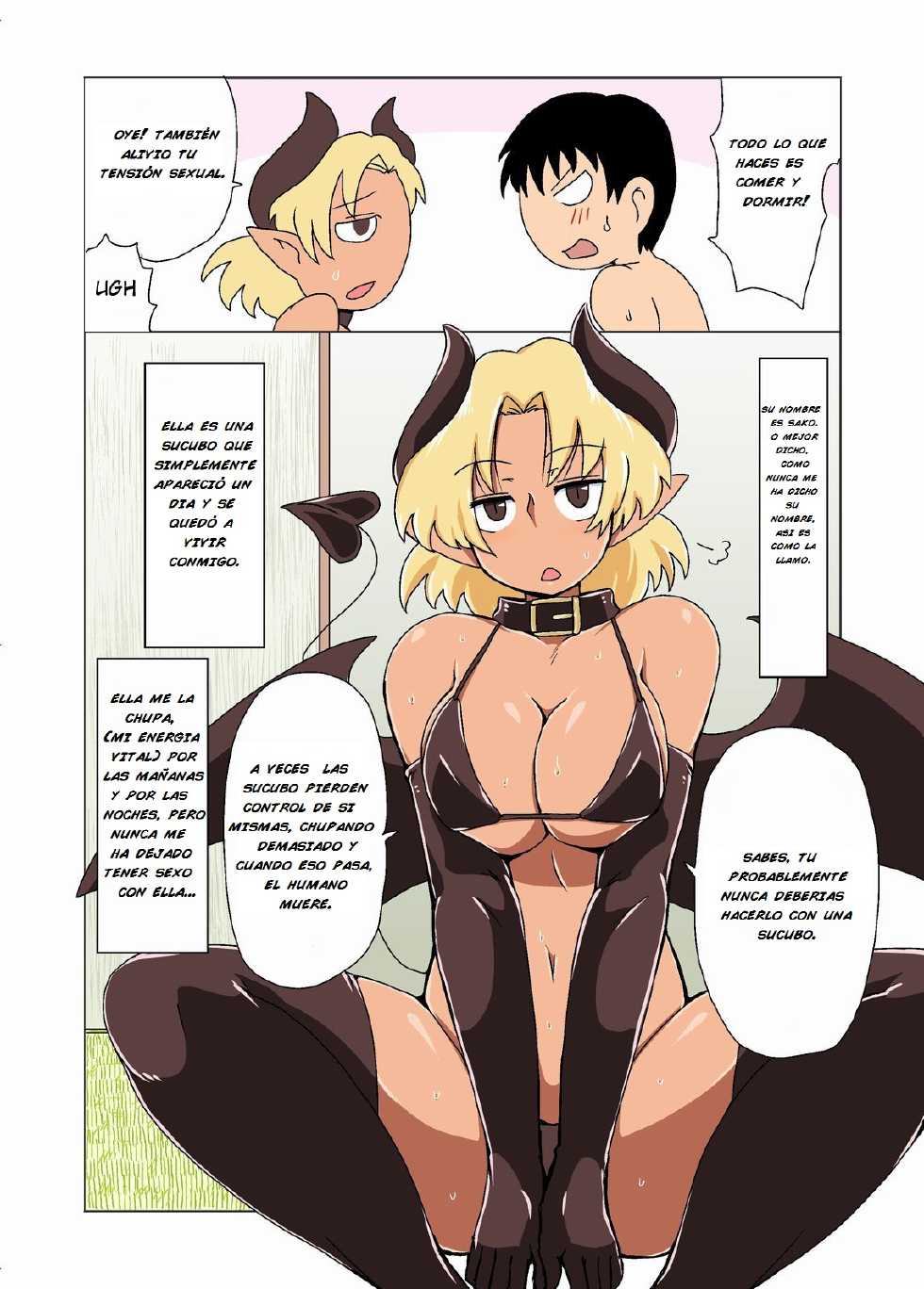 [Hroz] Kasshoku Namaiki Succubus no Isourou. | Audacious Freeloading Succubus. [Spanish] [Brad33] [Digital] - Page 3