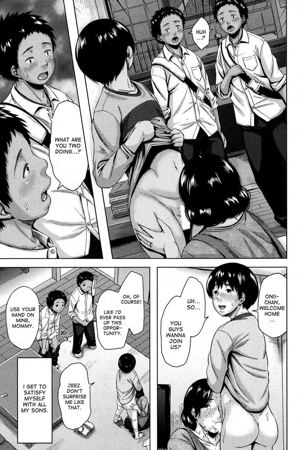 [Jitsuma] Boshishishishishishi Soukan | Mom x 6 Children Adultery (COMIC MILF 2014-08 Vol. 19) [English] [desudesu] [Digital] - Page 7
