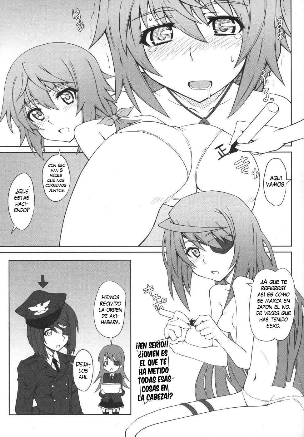 (COMIC1☆5) [i.r.o.Zi (Mutsuki Ginji, Aoi Shinji)] LOVE&3PEACE (IS <Infinite Stratos>) [Spanish] [Seinagi] - Page 22