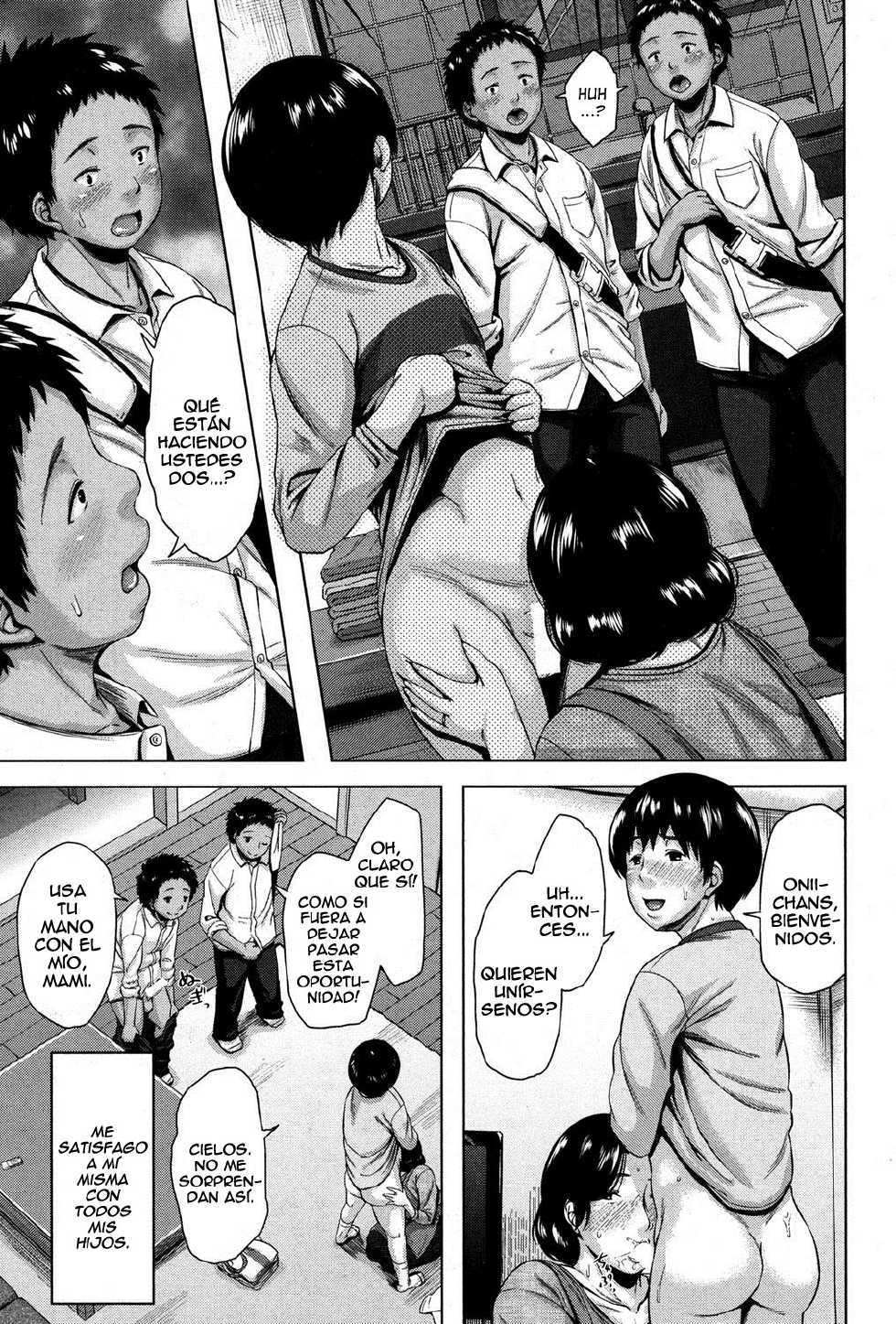 [Jitsuma] Boshishishishishishi Soukan | El Adulterio de Una Madre y Sus 6 Hijos (COMIC MILF 2014-08 Vol. 19) [Spanish] {Cark-san} [Digital] - Page 7