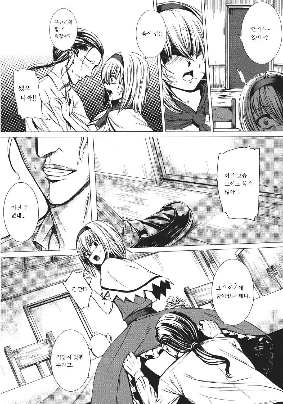 (C83) [Susano Arashi (Takemori Shintarou)] Uwasa no Ningyoushi Alice (Touhou Project) [Korean] - Page 6